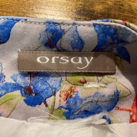 Orsay Gray Pleated Floral Print Skirt - Picture 3 of 3